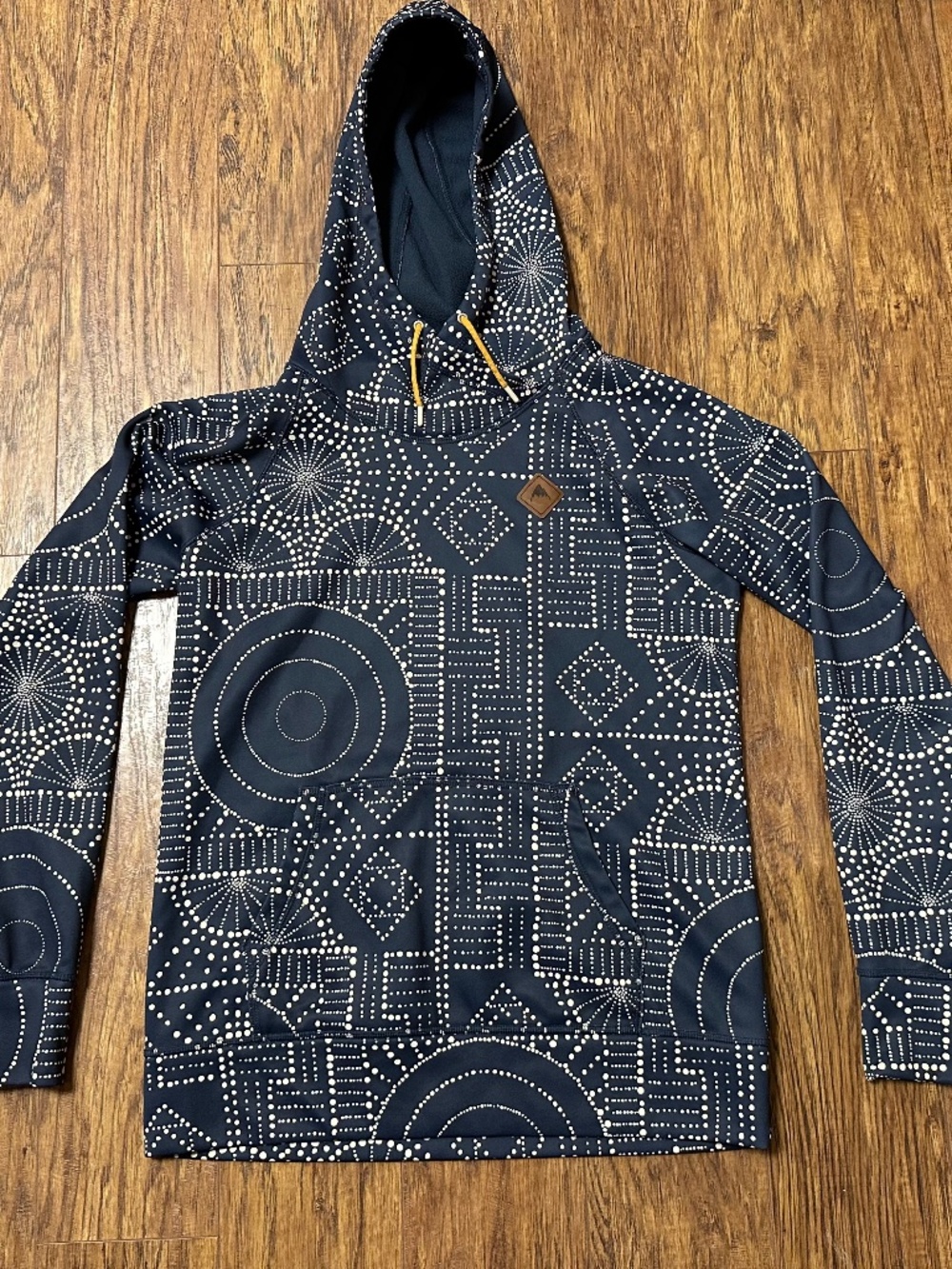 Burton Women's Hoodie Pullover Sweatshirt Blue & Ivory Size Small